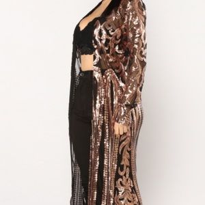 Long bronze cardigan
